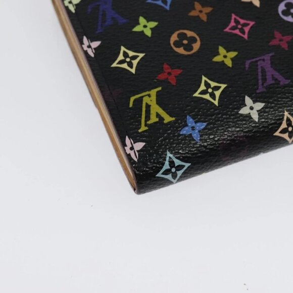 LOUIS VUITTON Multicolor Portefeiulle Sarah Long Wallet Black M60668 Auth 142359 - Picture 4 of 16